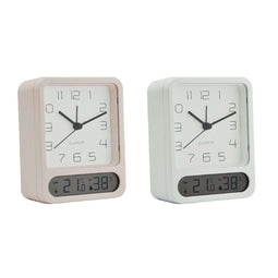 Bordsklocka Home ESPRIT Wit (2 Stuks)