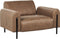 ASKIM - Fauteuil - Bruin - Polyester