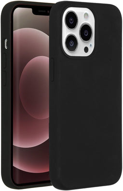 Accezz Liquid Silicone Backcover - iPhone 13 Pro Max - Schokabsorberend - Zwart