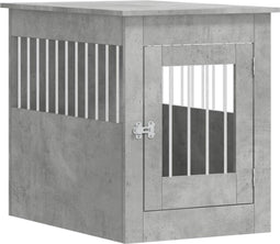 vidaXL - Hondenbench - 55 - x - 80 - x - 68 - cm - bewerkt - hout - betongrijs