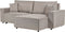 KARILA - Hoekbank met opbergruimte - Taupe - Linkszijdig - Polyester