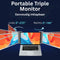 Portable Monitor Pro 2025 - Triple Monitor - Full HD 1920x1080 - Inclusief Beschermhoes en Kabels