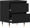 vidaXL - Bedside - Cabinets - 2 - st - Black - Oak - 40x35x50 - cm - Gefabriceerd - Hout