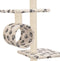vidaXL - Kattenkrabpaal - met - sisal - krabpalen - 260 - cm - pootafdrukken - beige