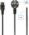 Gembird PC-186-ML12-1M - Stroomkabel C5/C6 - Haakse stekker - Zwart