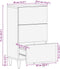 vidaXL - Dressoir - 40x33,5x75 - cm - massief - mangohout