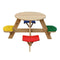 AXI UFO Picknicktafel - Rond - 4 kinderen - 120x120x56cm - Regenboog kleuren