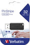 Verbatim PinStripe 32GB - USB-stick - USB 2.0 met schuifmechanisme - Zwart