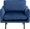 VINTERBRO - Fauteuil - Blauw - Fluweel