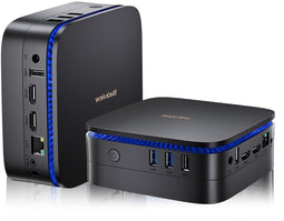 Blackview MP60 Mini PC - 16 GB LPDDR5 RAM - 1TB M.2 SSD - Intel N150 - Windows 11 Pro - Tot 3,6 GHz - 4K Dual HDMI - WiFi 5 - Gigabit Ethernet - Zwart