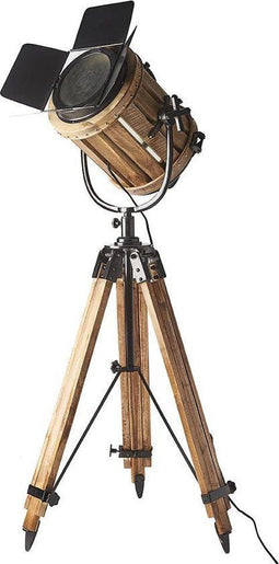 Riviera Maison Rodeo Drive - Vloerlamp - Driepoot - Hout en metaal