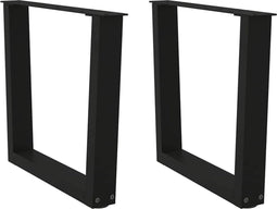 vidaXL - Eettafelpoten - 2 - st - V-vormig - 60x(42-43,3) - cm - staal - zwart