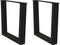 vidaXL - Eettafelpoten - 2 - st - V-vormig - 60x(42-43,3) - cm - staal - zwart