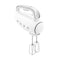 SMEG HMF01WHEU - Handmixer - 250W - 9 snelheden - Wit