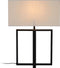 Atmooz - Tafellamp Amadora - Slaapkamer / Woonkamer - Industrieel - Zwart en witte kap - Hoogte 53cm - Metaal