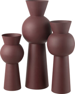 J-Line vaas nala - ijzer - bordeaux - large