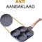 Alora 4-Delige Pannenkoekenpan - pannenkoeken maker - cakemaker - omeletpan - omeletmaker - eierpan - koekjes maker - 4-in-1 pannenset
