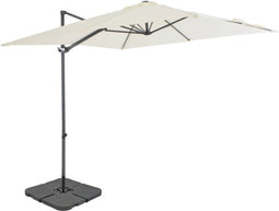 vidaXL - Parasol - met - draagbare - voet - zandkleurig