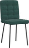vidaXL - Eetkamerstoelen - 2 - st - fluweel - donkergroen