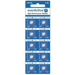 Batterijen EverActive EverActive G3 LR736 LR41 (10 Stuks)
