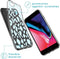 iMoshion Hoesje Geschikt voor iPhone SE (2022) / SE (2020) / 8 / 7 Hoesje Siliconen - iMoshion Design hoesje - Blauw / Transparant / Design Leopard Blue