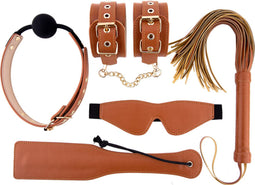 BLAZE ELITE BDSM SET COGNAC VEGAN LEATHER