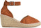 PS Poelman Enid - Espadrilles met Sleehak 8 cm - Cognac Bruin - Maat 41