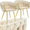 tectake Astano - Eetkamerstoelen - Fluweel - Zwart