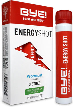 BYE! Energyshot Pepermuntsmaak (3 ampullen)