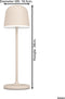EGLO Mannera - Tafellamp - Aanraakdimmer - Zandkleur/Wit - Draadloos - 34 cm