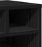 vidaXL - Printerstandaard - Zwart - Eiken - 40x32x22,5 - cm - Geengineerd - Hout