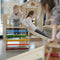 KateHaa Houten Activiteiten Kubus met Ladder Regenboog - Klimrek - Houten Montessori Speelgoed