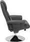 Relaxfauteuil LEGEND met voetenbank Kunstleer Grijs