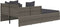 vidaXL - Ligbed - met - kussens - 182x118x63 - cm - poly - rattan - grijs