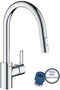 GROHE QuickFix Feel - Keukenkraan - uittrekbare handdouche - chroom