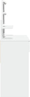 vidaXL - Kaptafel - met - LED-verlichting - 100x40x130 - cm - wit
