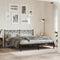 vidaXL - Bedframe - met - hoofdbord - metaal - zwart - 180x200 - cm