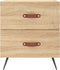 vidaXL - Nachtkastjes - 2 - st - 40x35x47,5 - cm - bewerkt - hout - sonoma - eikenkleur