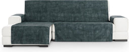 Hoes voor chaise longue met korte armleuning links Eysa TURIN Antraciet Antracietgrijs 100 x 110 x 300 cm