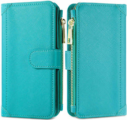 iMoshion Hoesje Geschikt voor iPhone 13 Pro Max Hoesje Met Pasjeshouder - iMoshion Luxe Portemonnee - Turquoise