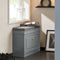 SoBuy FSR82-L-HG - Schoenbank - Gecapitonneerde zitting - Grijs