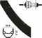 Kgs voorwiel 28 inch (622) zac2000 zwart/zwart rollerbrake vaste as