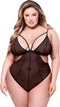 Gympak Baci Lingerie Crotchless Zwart - Queen