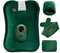 Vulpes Goods® - Elektrische Kruik - Digitaal Display 68 °C - Groen Flanel (4-delige set)