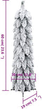 vidaXL - Kunstkerstboom - met - verlichting - en - sneeuw - 30 - LED's - 60 - cm