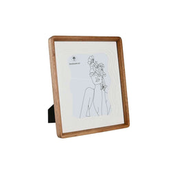 Fotolijsten Home ESPRIT Wit Bruin Kristal Acacia Scandinavisch 27 x 2,8 x 32 cm