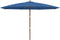 vidaXL - Parasol - met - houten - paal - 400x273 - cm - azuurblauw