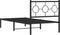 vidaXL - Bedframe - met - hoofdbord - metaal - zwart - 90x200 - cm