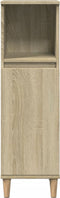 vidaXL - Badkamerkast - 30x30x100 - cm - bewerkt - hout - sonoma - eikenkleurig
