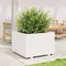 vidaXL - Plantenbak - 70x70x49,5 - cm - massief - grenenhout - wit